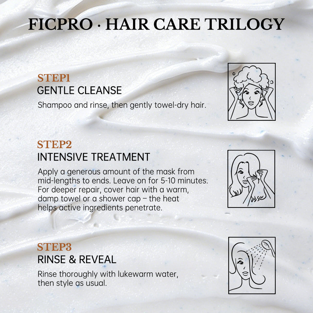 FIC’PRO Hyaluronic Acid Fragrance Hair Mask for Dry Frizzy Hair （Jasmine Veil No.1）