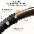 peptide hair oil repair split ends smooth frizz strengthen hair core heat protection serum